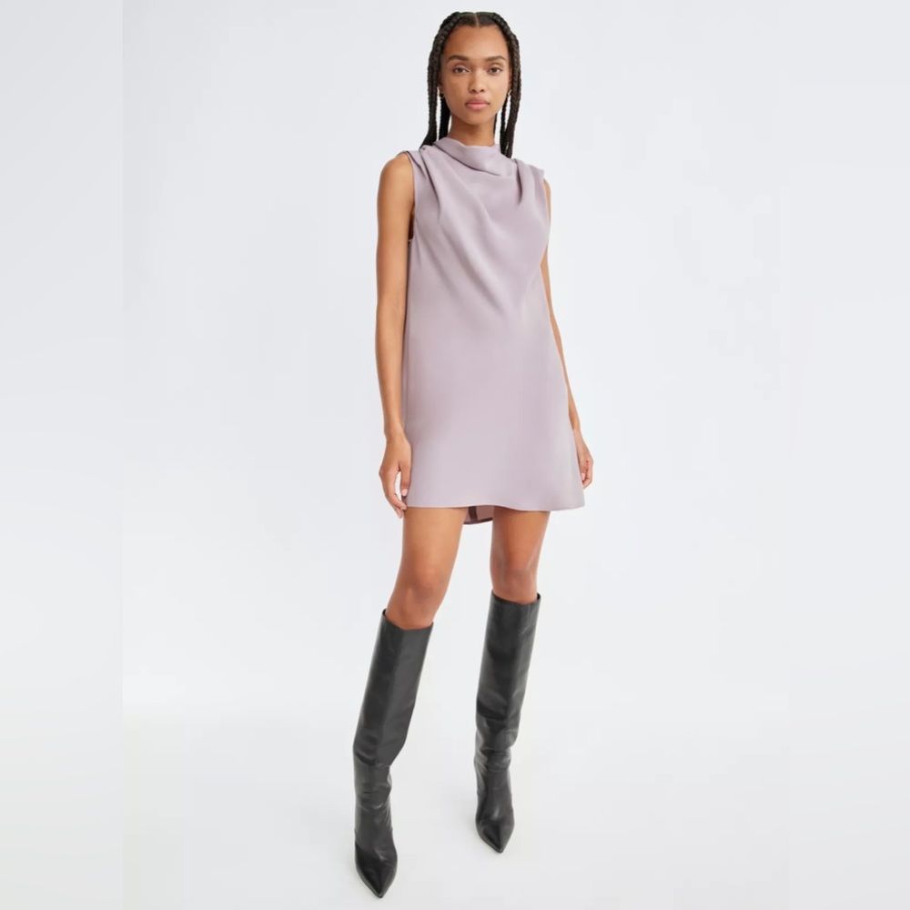 NEW BABATON COWL NECK SHIFT DRESS